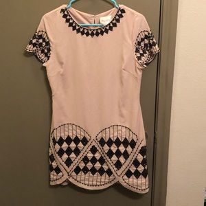 Lulus (Moon Brand) Tan Sequin Dress